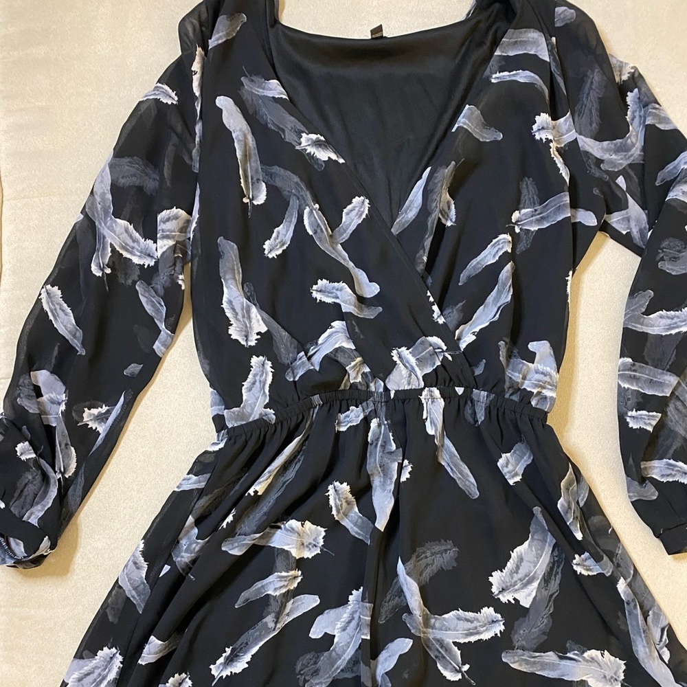 Express black and grey shorts Romper